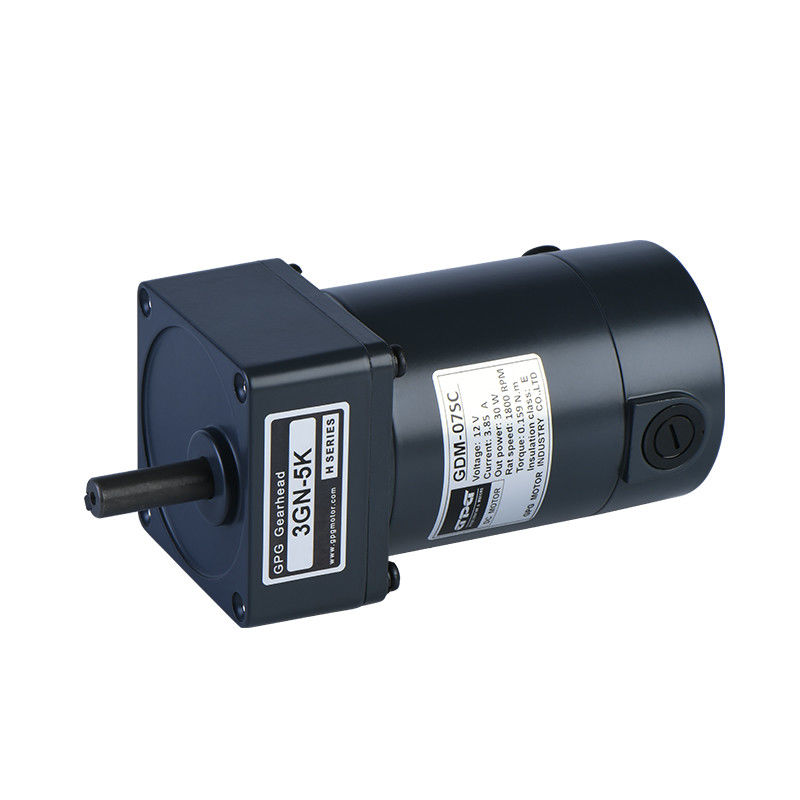 GDM-07SC เครื่องยนต์ไฟฟ้า Brush พร้อมกล่องเกียร์ 1 3-300 3GN3-300K และแรงออก 12V 24V 25W