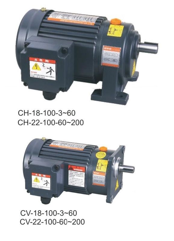 100w 0.125hp มอเตอร์ไฟฟ้ากระปุกเกียร์มอเตอร์ 3 เฟสพร้อมกระปุกเกียร์ลดเพลา 18 มม